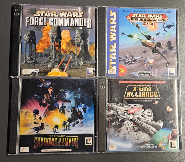 Star Wars - 4 Spiele Paket - PC - Windows Force Commander/X-Wing/Rogue/Shadows..