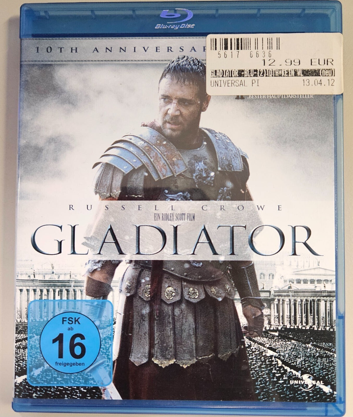 Gladiator - Russel Crowe - 10th Anniversary Edition - Bluray Disc