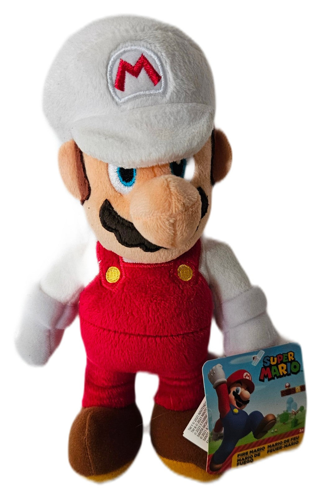 Super Mario- Feuer Mario - Kuscheltier - - Stofftier - Original
