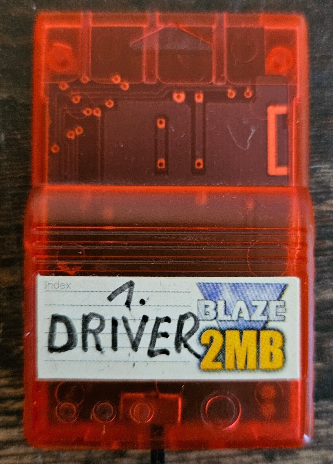 Playstation 1 - Memorycard - Transparent / ROT - 2 MB