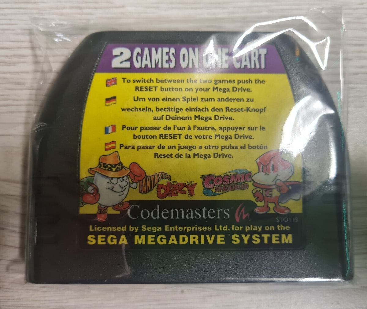 2 Games on One Cart - Codemaster - Sega Mega Drive - Nur Cartridge