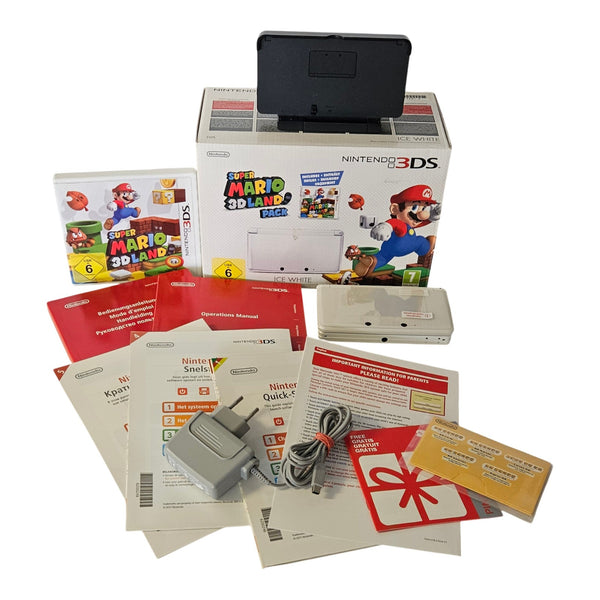 Nintendo 3DS - Super Mario 3D Land Pack - Ice White - Sehr Gut