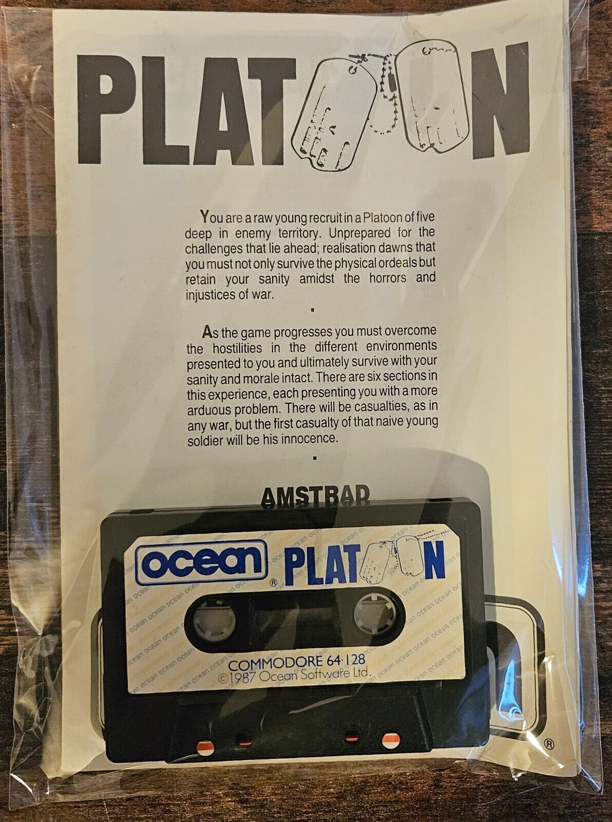 Platoon - Commodore 64 / C64 / 128 / Tape
