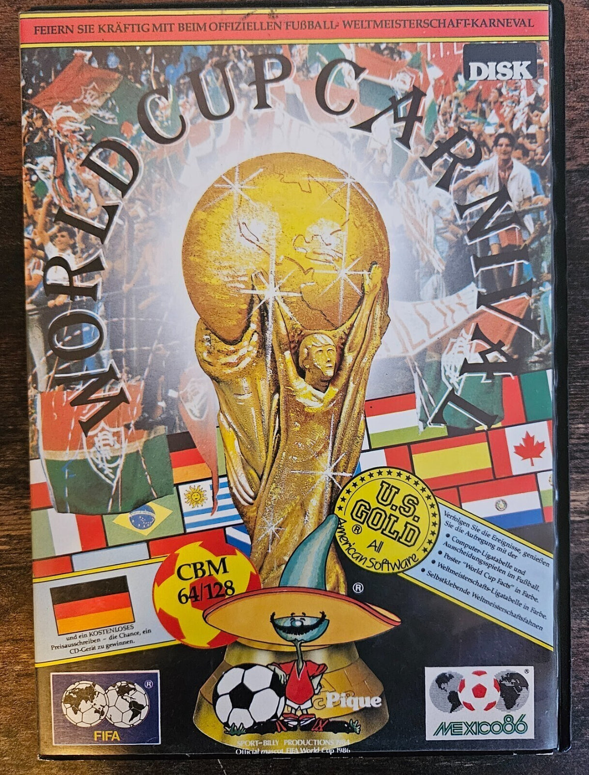 World Cup Carnival - Mexico 1986 - Commodore 64 / C64 / 128 / Diskette