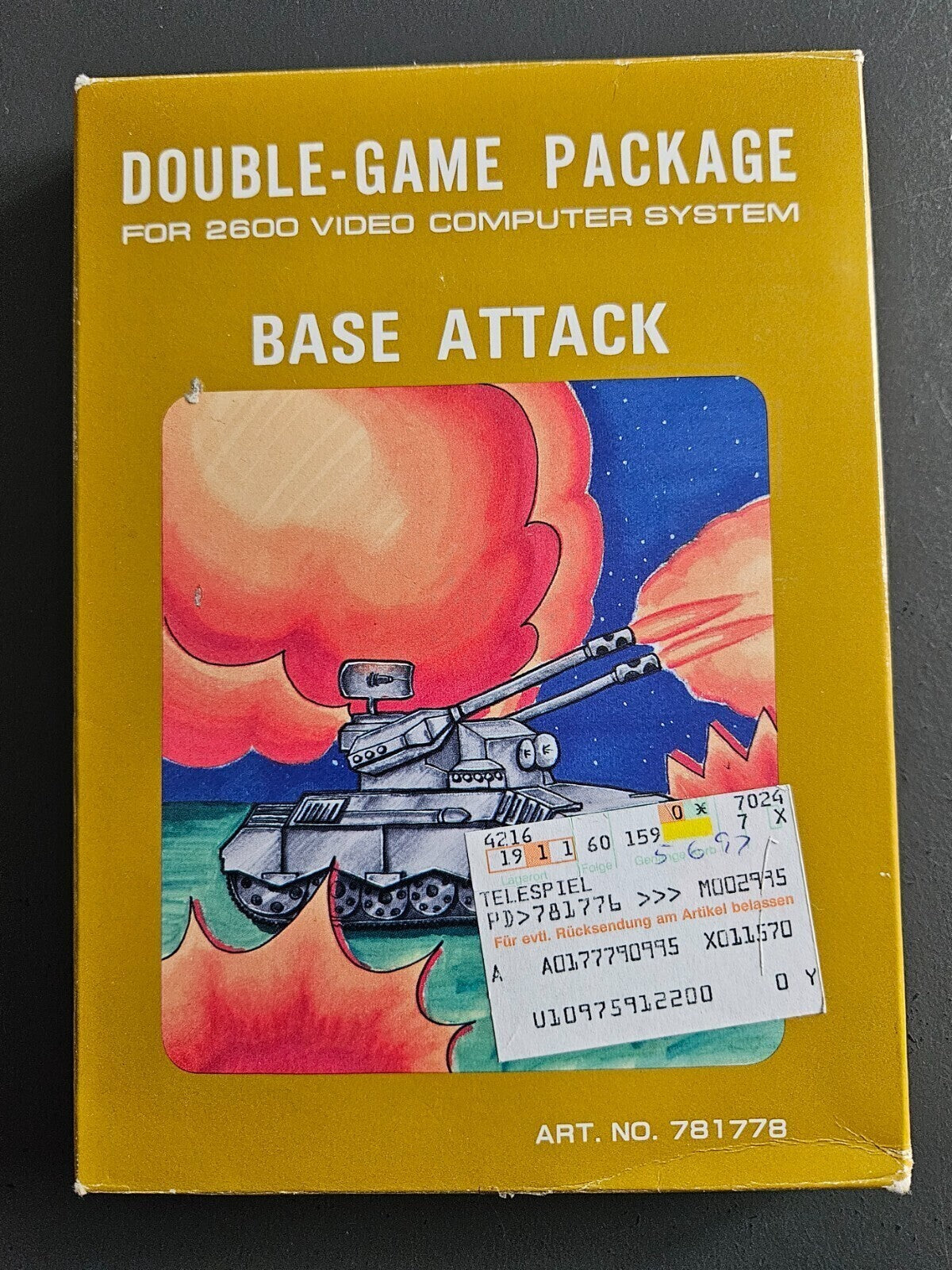 Double Game Package - Base Attack + World End - Atari 2600