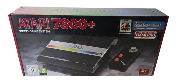 Atari 7800+ Konsole / Wireless Controller / Game Crystal Quest / OVP - NEU
