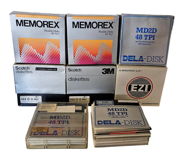Disketten für Commodore 64 - 120 Stk - 5,25" Teilweise in Pap Kartons - Commodor