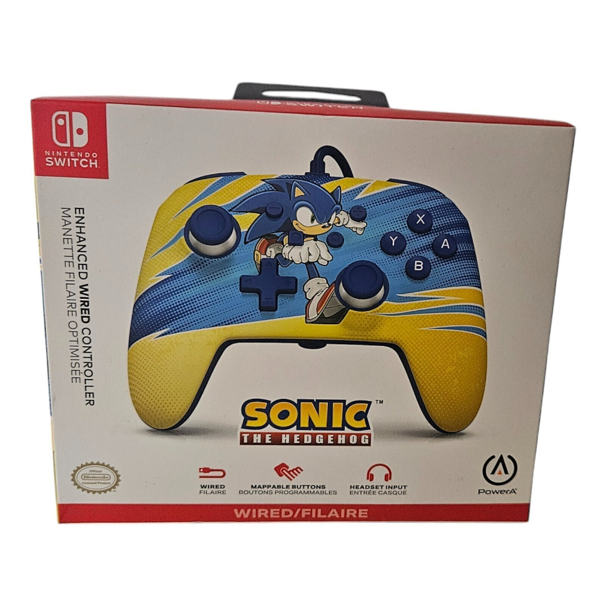 Nintendo Switch Enhanced Wired Controller  - Sonic The Hedgehog Edition
