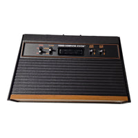Atari 2600 Konsole / 4 Switch / Wood Design / Holz Design / 2 Controller + Spiel