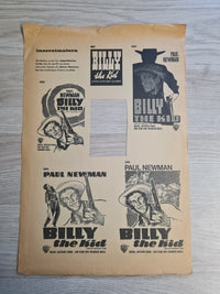 Warner Brothers - Werbe Ratschlag -  Billy The Kid - Paul Newman