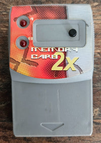 Memory Card / Playstation 1 / PS1 / Doppelte Blöcke / 2 in 1 Memorycard / Grau