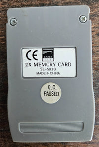 Memory Card / Playstation 1 / PS1 / Doppelte Blöcke / 2 in 1 Memorycard / Grau