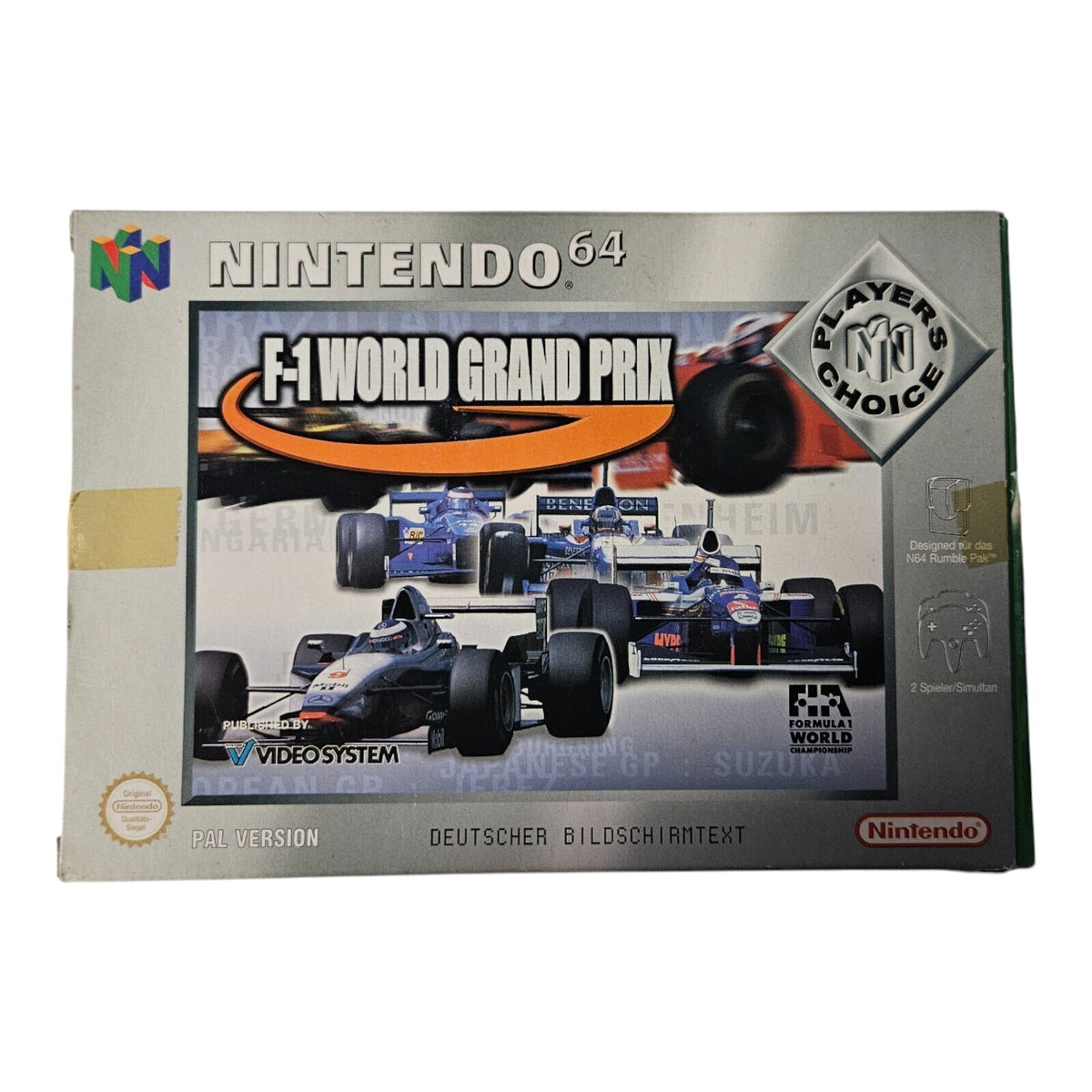 F-1 World Grand Prix  - Nintendo 64 - N64 - OVP - Player Choice