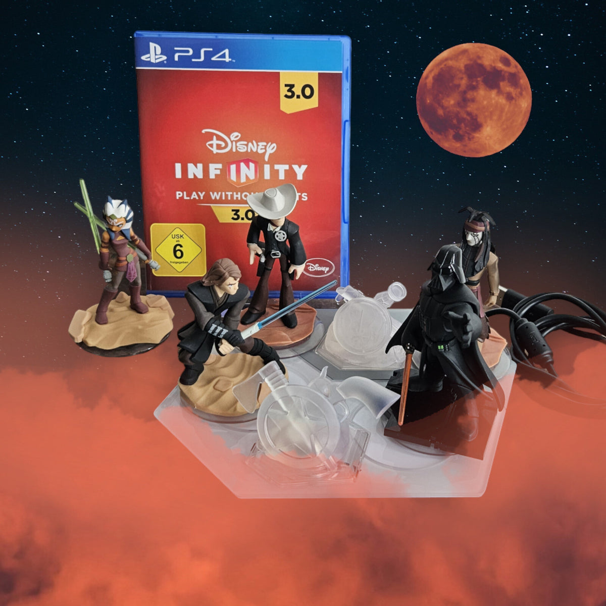 Disney Infinity 3.0 - Star Wars + Lone Ranger - 7 Figuren + Portal + Spiel   - P