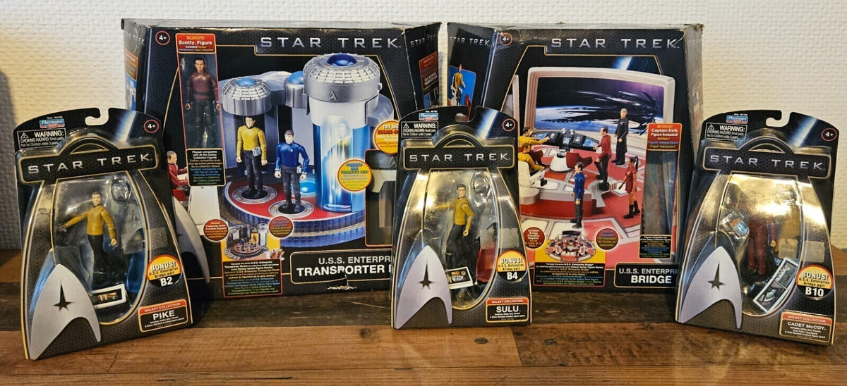 Star Trek Set - 5 Teilig - Transporter Room - Bridge - Action Figuren - 2009