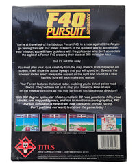 F40 Pursuit - Simulator - Commodore 64 - Neu & Eingeschweißt
