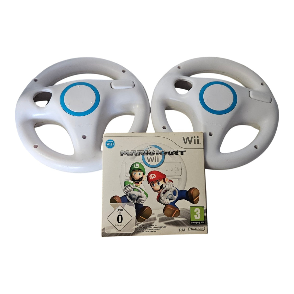 Mariokart + 2 Lenkräder- Nintendo WII