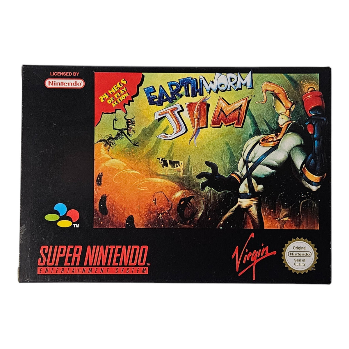Earthworm Jim - Super Nintendo - SNES - OVP - CIB - TOP