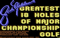 Jack Nicklaus Greatest 18 Holes of Major Championship Golf - Commodore 64/128