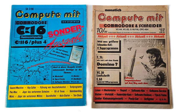 Verschiedene Retro Commodore Zeitschriften - Compute mit Commodore