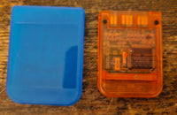 Playstation 1 / Classic Memorycard - Sony - / Transparent / Rot mit Schutzhülle