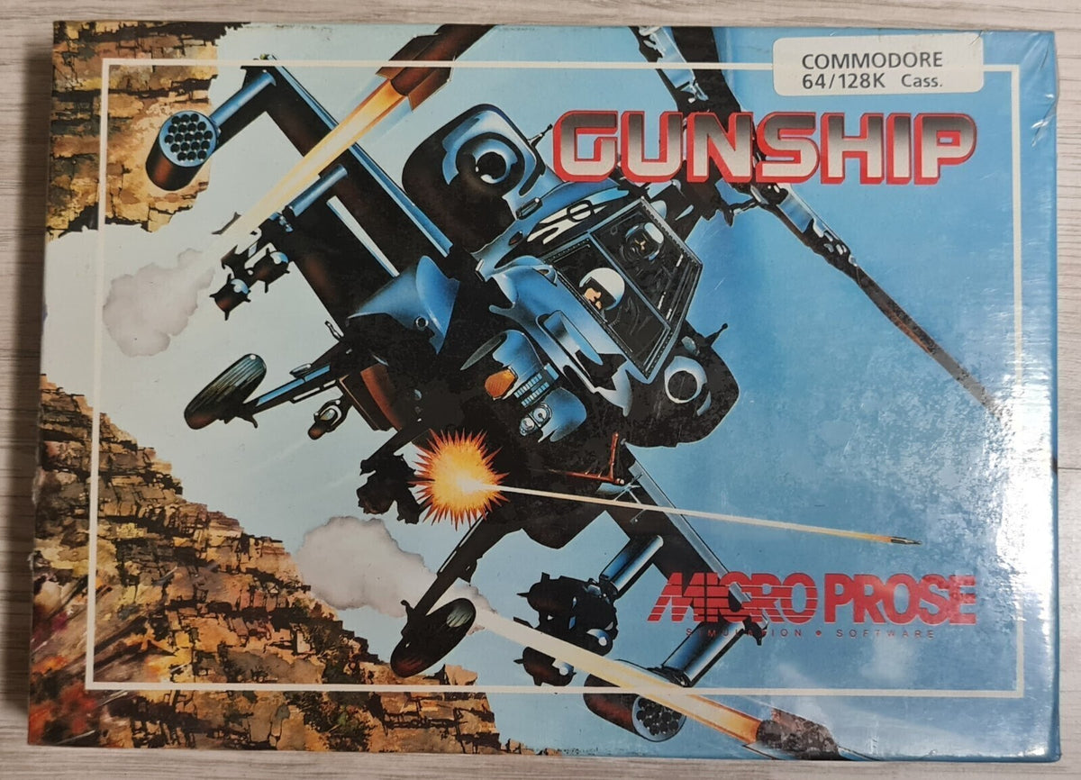 GUNSHIP - Commodore 64/128 Tape - NEU -