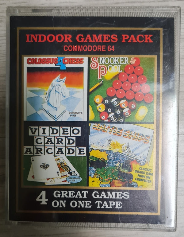 Indoor Games Pack - Commodore 64/128 Tape