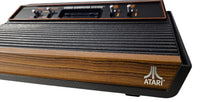 Atari 2600 Konsole / 4 Switch / Wood Design / Holz Design / 2 Controller + Spiel