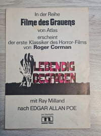 Filme des Grauen - Werbe Ratschlag -  Lebendig Begraben
