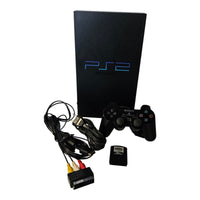 Playstation 2 Konsole / Schwarz / FAT / 2 Controller + Memory Card