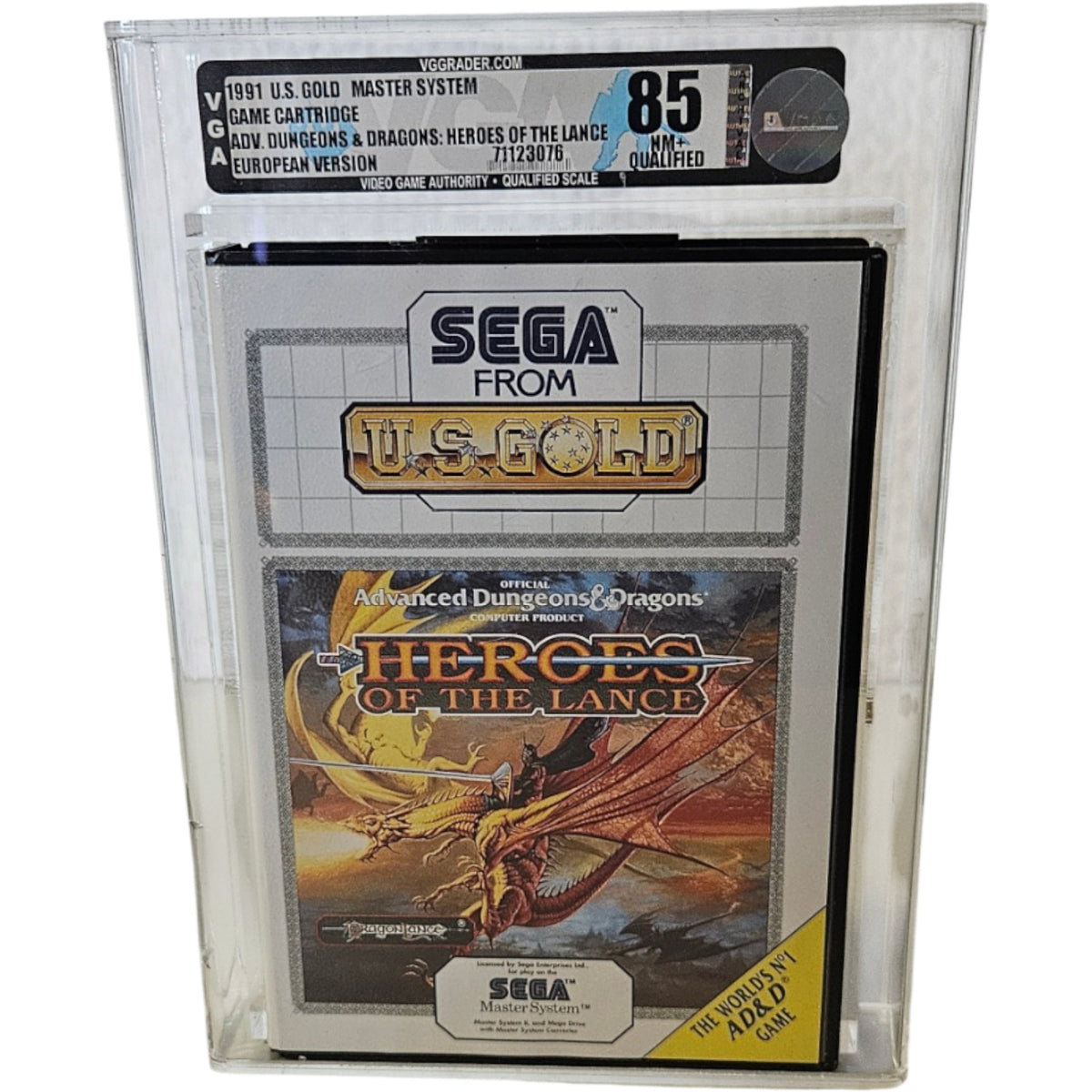 Advanced Dungeons & Dragons - Heroes of the Lance - VGA Gradet 85 - NM+ -  Sega Master System