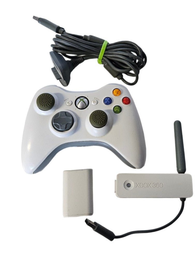 Xbox 360 Controller - Weiß - Mit Ladekabel und Wlan Antenne
