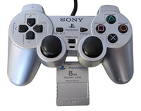 Playstation 2 Konsole / Silber/ FAT / Controller /  Memory Card