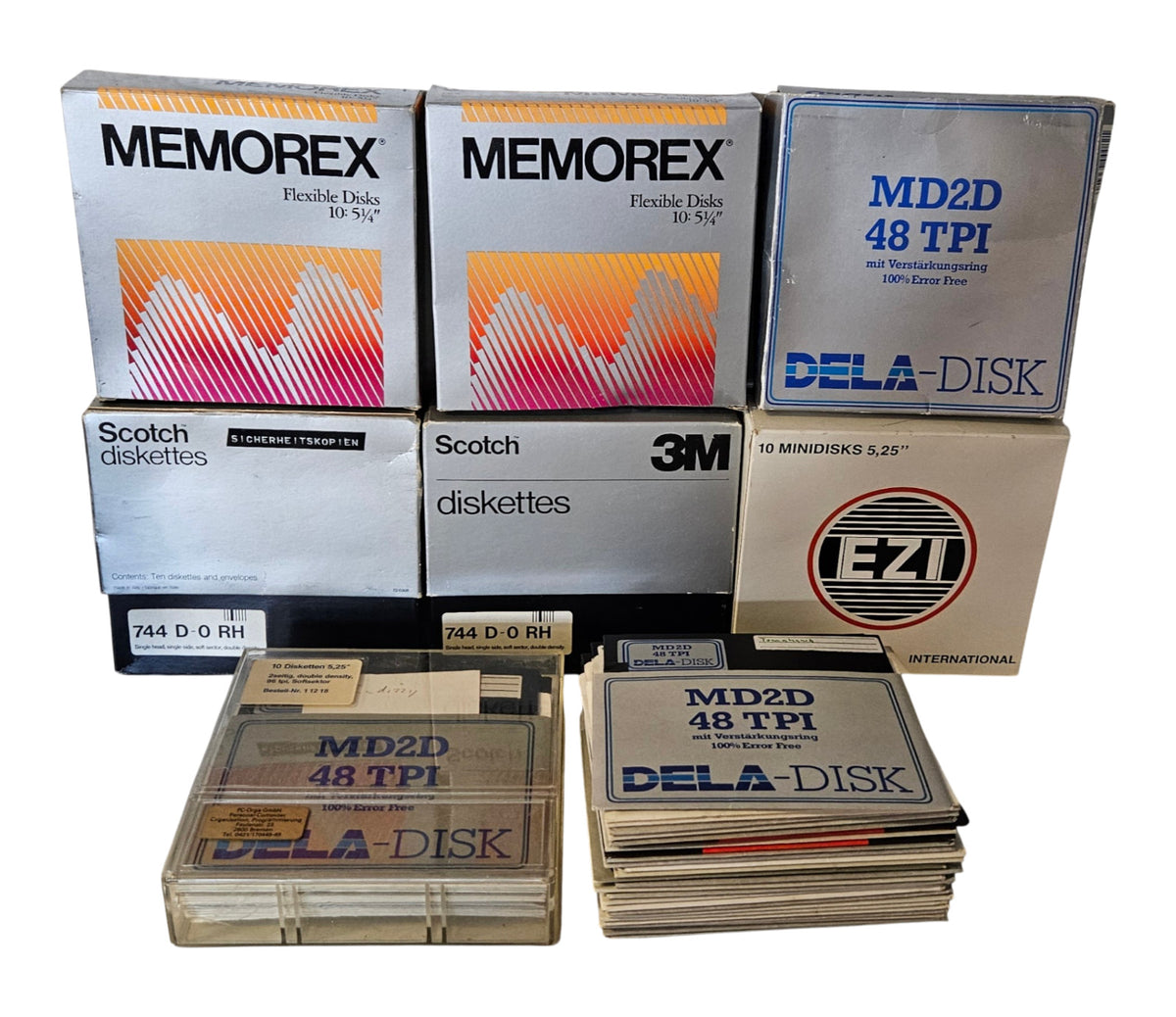 Disketten für Commodore 64 - 120 Stk - 5,25" Teilweise in Pap Kartons - Commodor