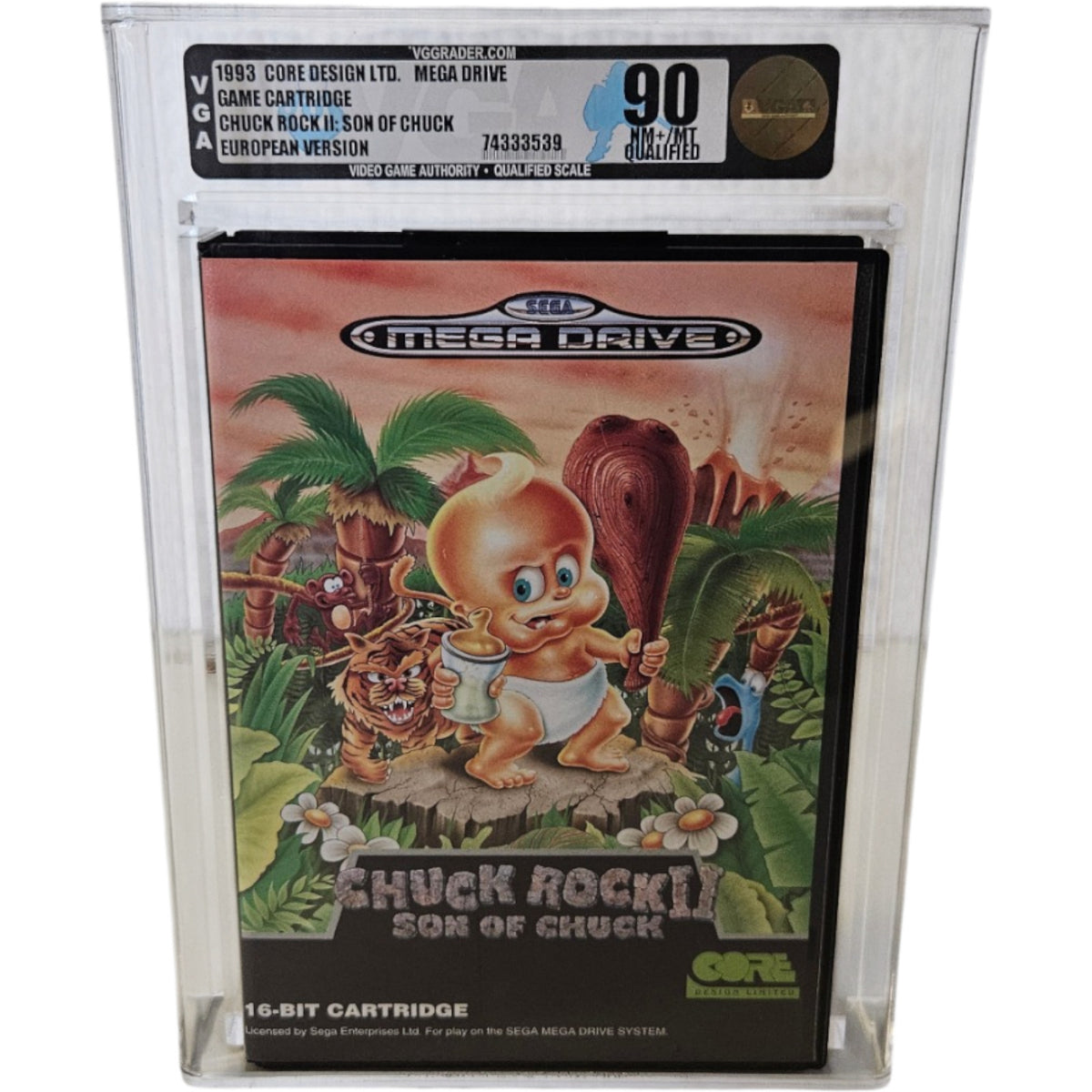 Chuck Rock II Son of Chuck - VGA Gradet 90+ NM+/MT / PAL - Sega Mega Drive