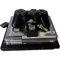 Playstation 2 Konsole / Schwarz / Slim / Controller / Spiele / Memorycard